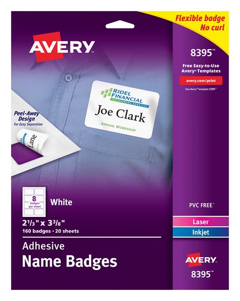 Name badge holders are not included with this kit, but the badge insert cards are compatible with <b>Avery</b> name badge holders 74541, 74459, 74520, 74540, 5384, 8780 and 8781. . Avery tags